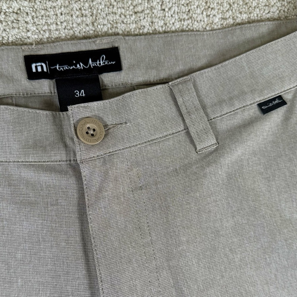 Travis Mathew Tan Flat Front Men Shorts